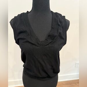 Black crop tank top size small worn once new condition